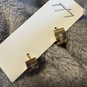 Grayling Gold Hoop Huggie Earrings